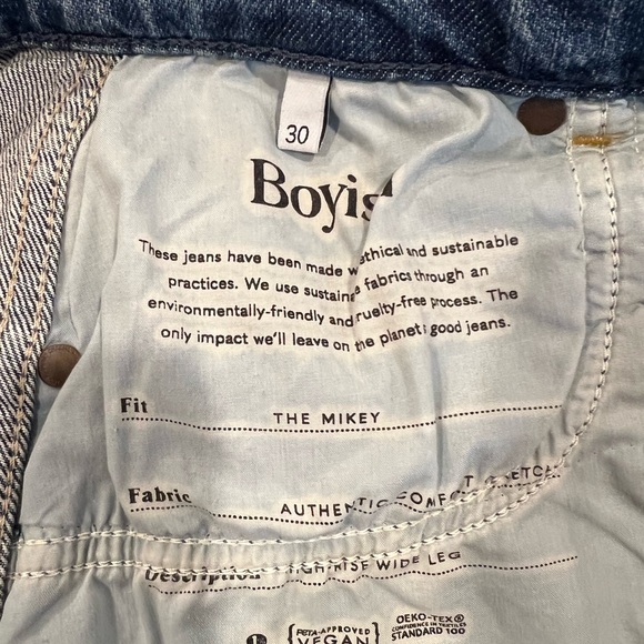 Boyish The Mikey High Rise Wide Leg Jeans in Starfight (30) - Picture 11 of 15